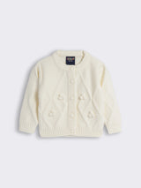 Toddler Girls Textured Knit Sweater