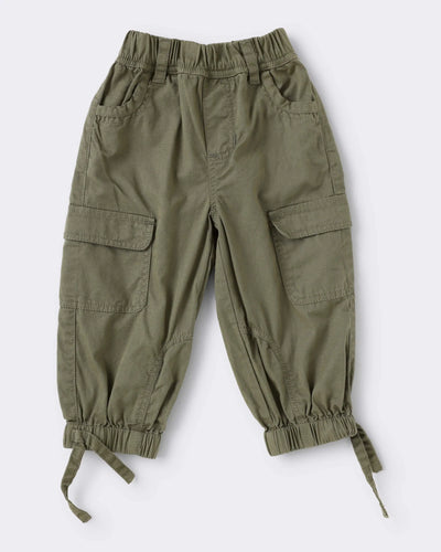 Toddler Girls Cotton Cargo Jogger Pants