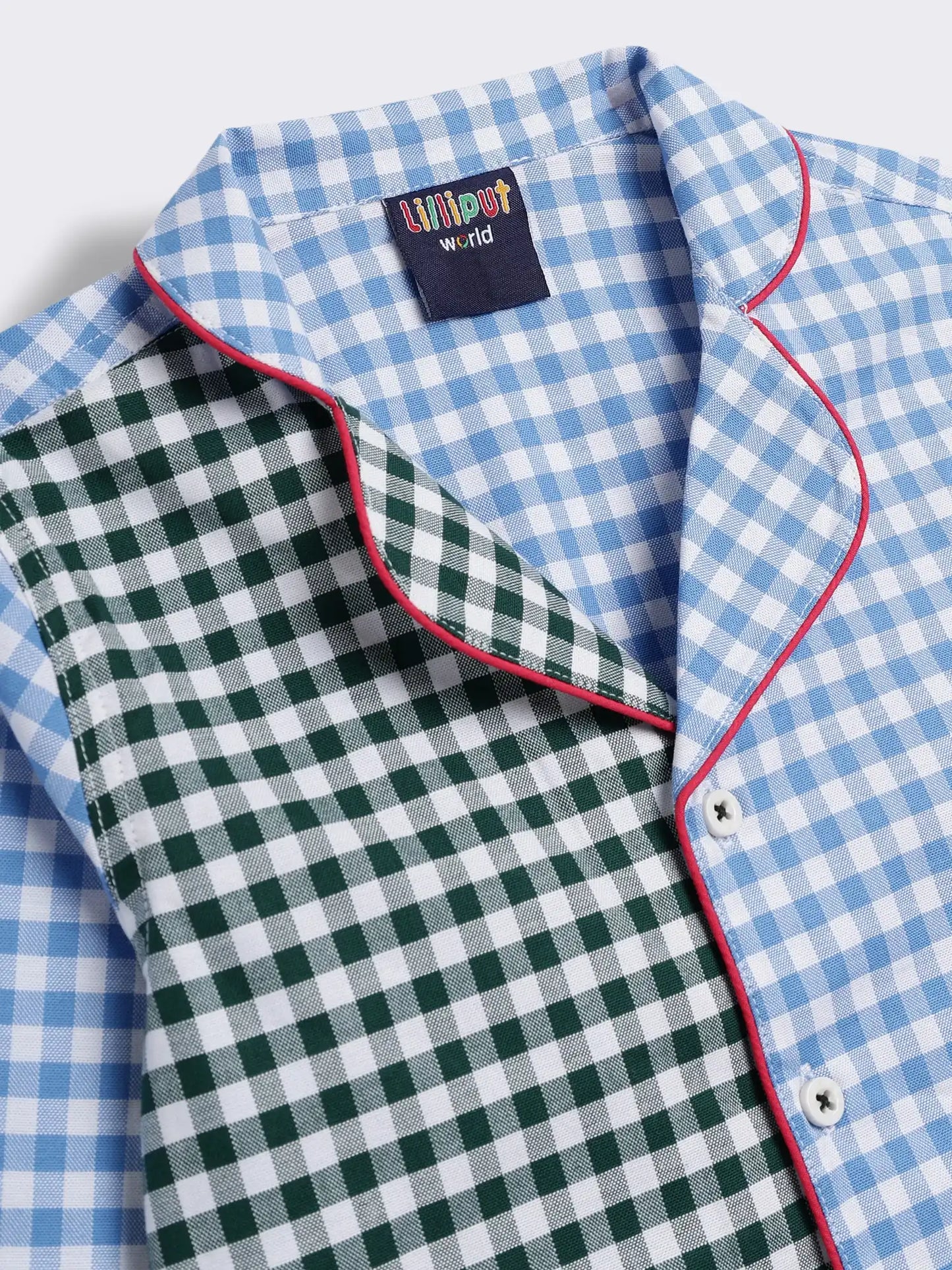 Boys Cotton Check Nightwear Set