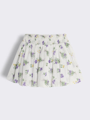 Girls Cotton Skirt with Smocked Waistband