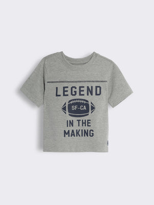 Toddler Boys Half Sleeve Slogan Print T-shirt