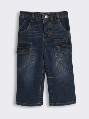 Toddler Boys Cargo Fit Jeans with Pocket Detailing