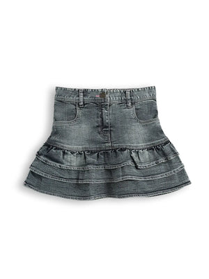 Toddler Girls Denim Layered Skirt