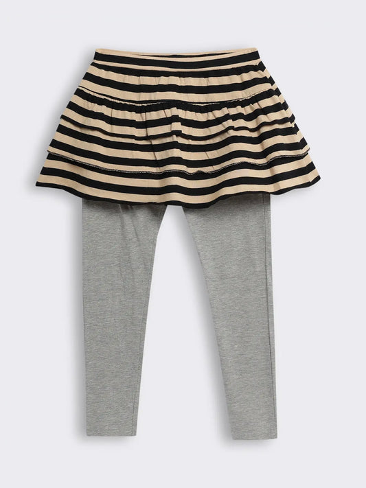 Girls Layered Skirt Leggings