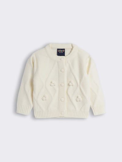 Toddler Girls Textured Knit Sweater