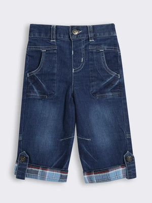 Toddler Boys Straight Fit Roll Up Denim Jeans