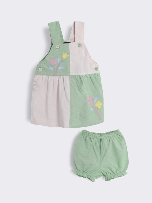 Toddler Girls Colourblock 2-Piece Outfit Set
