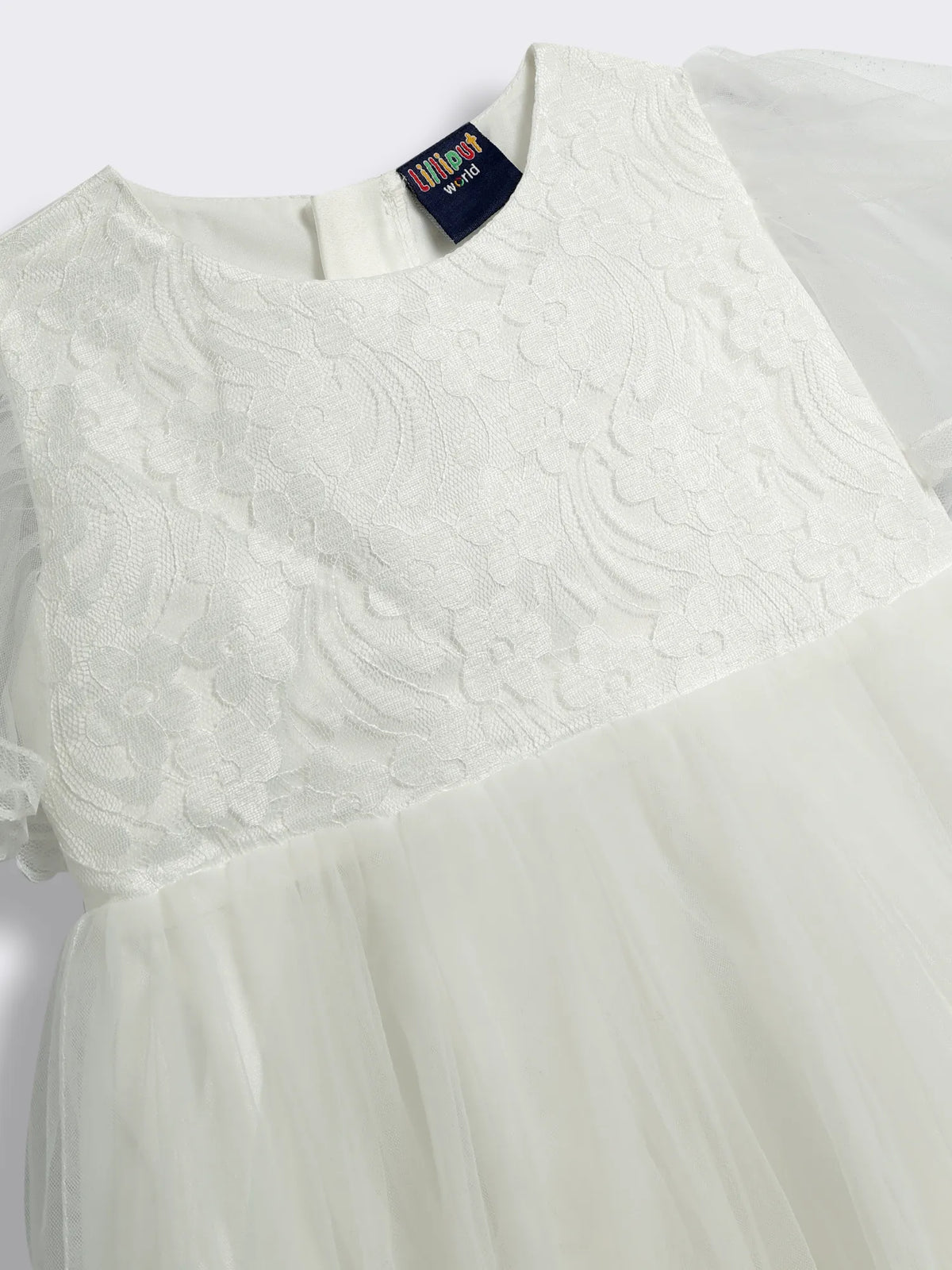Girls Net Party Dress with Ruffles