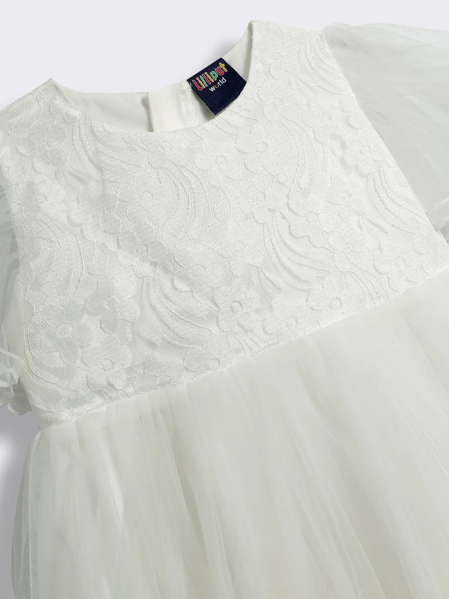 Girls Net Party Dress with Ruffles