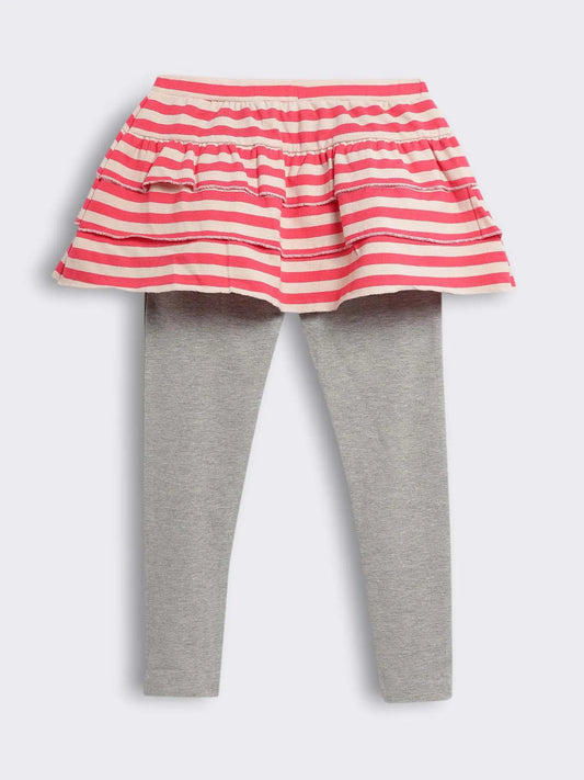 Girls Layered Skirt Leggings