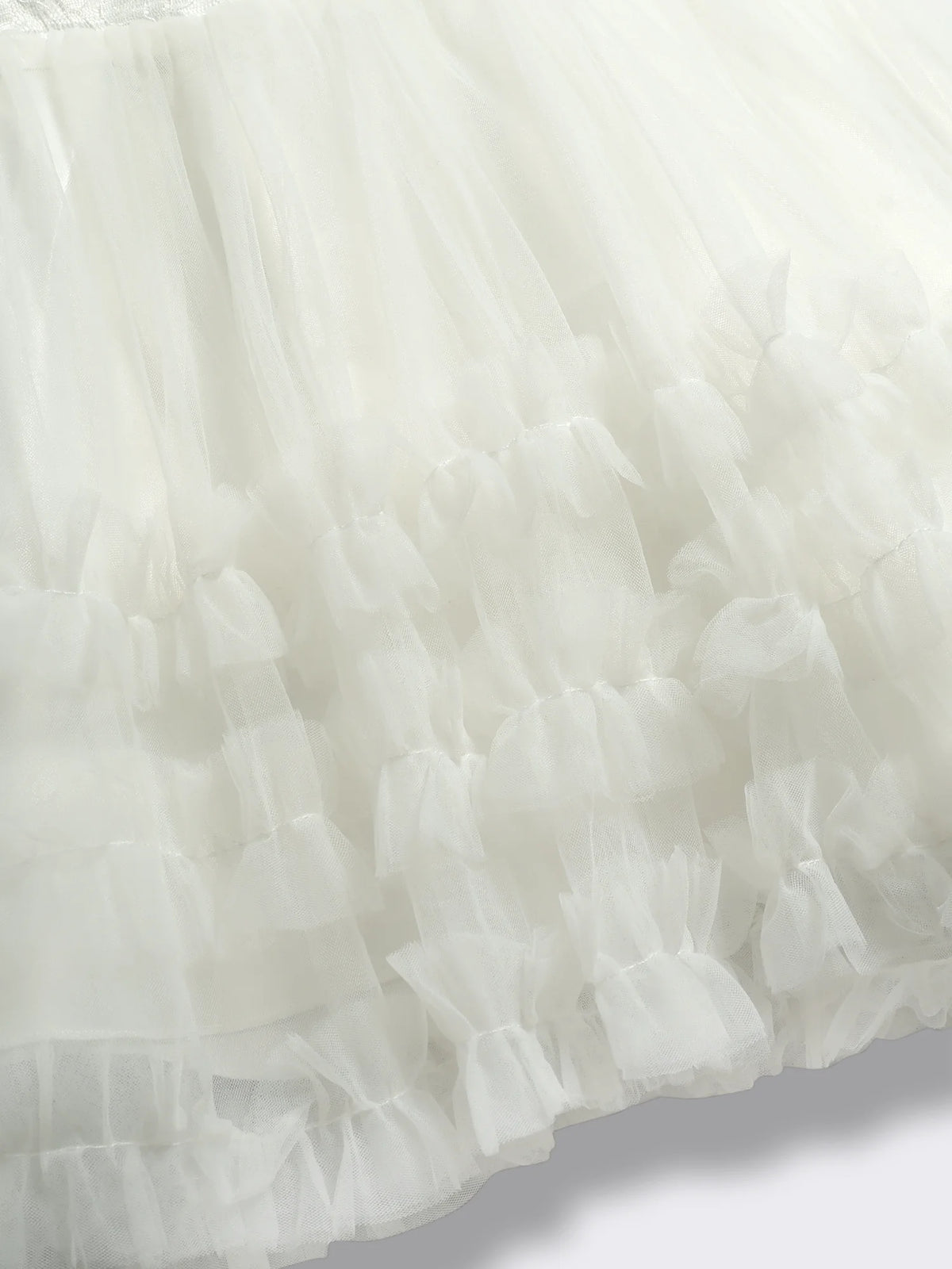 Girls Net Party Dress with Ruffles
