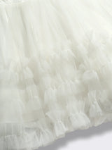 Girls Net Party Dress with Ruffles