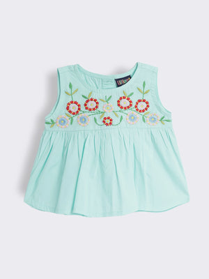Toddler Girls Embroidered Cotton Top