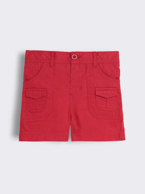 Toddler Boys Cotton Bermuda Shorts with Flap Pockets