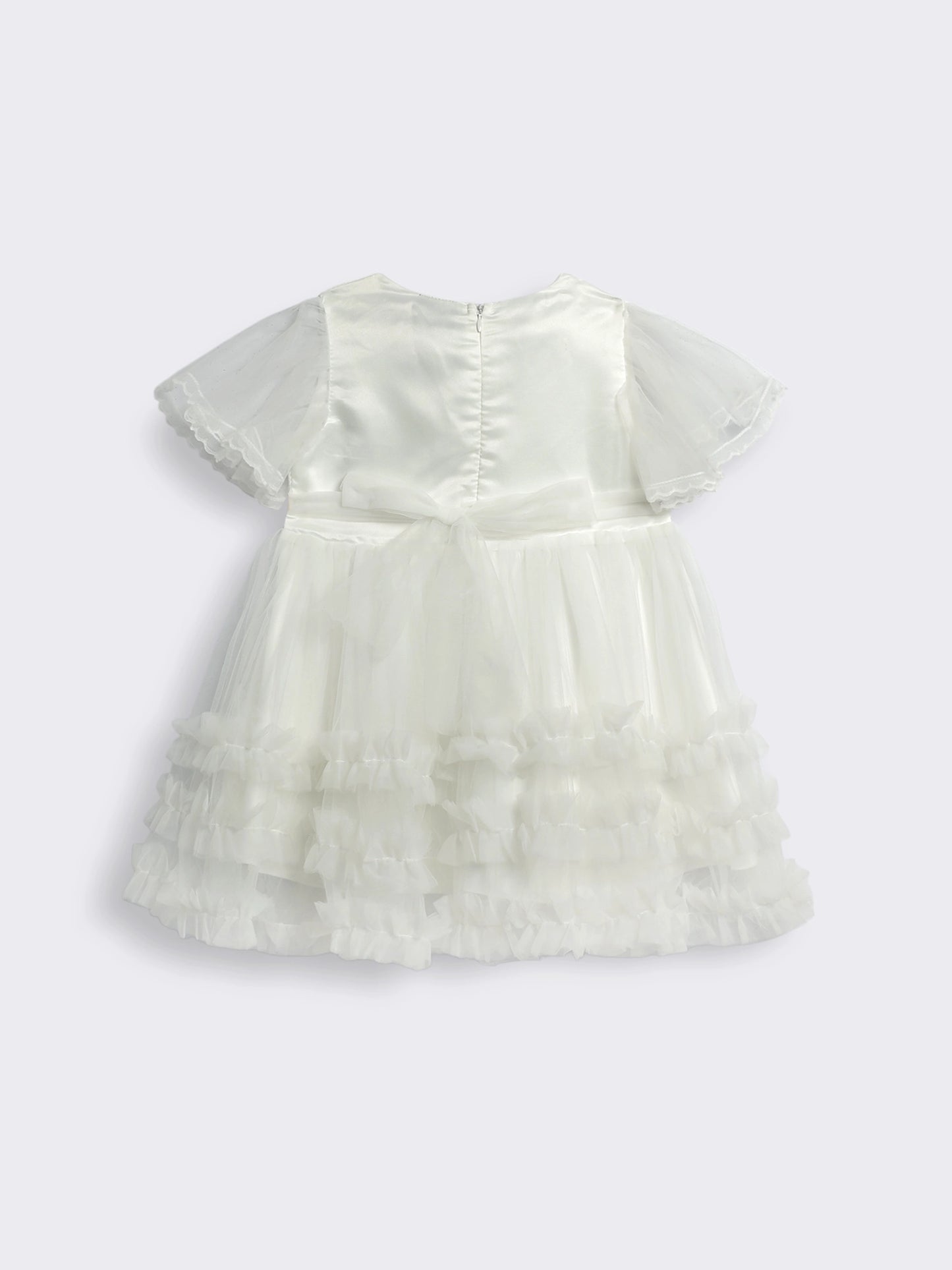 Girls Net Party Dress with Ruffles