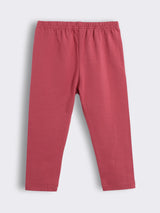 Toddler Girls Embroidered Cotton Top and Leggings 2-Piece Outfit Set