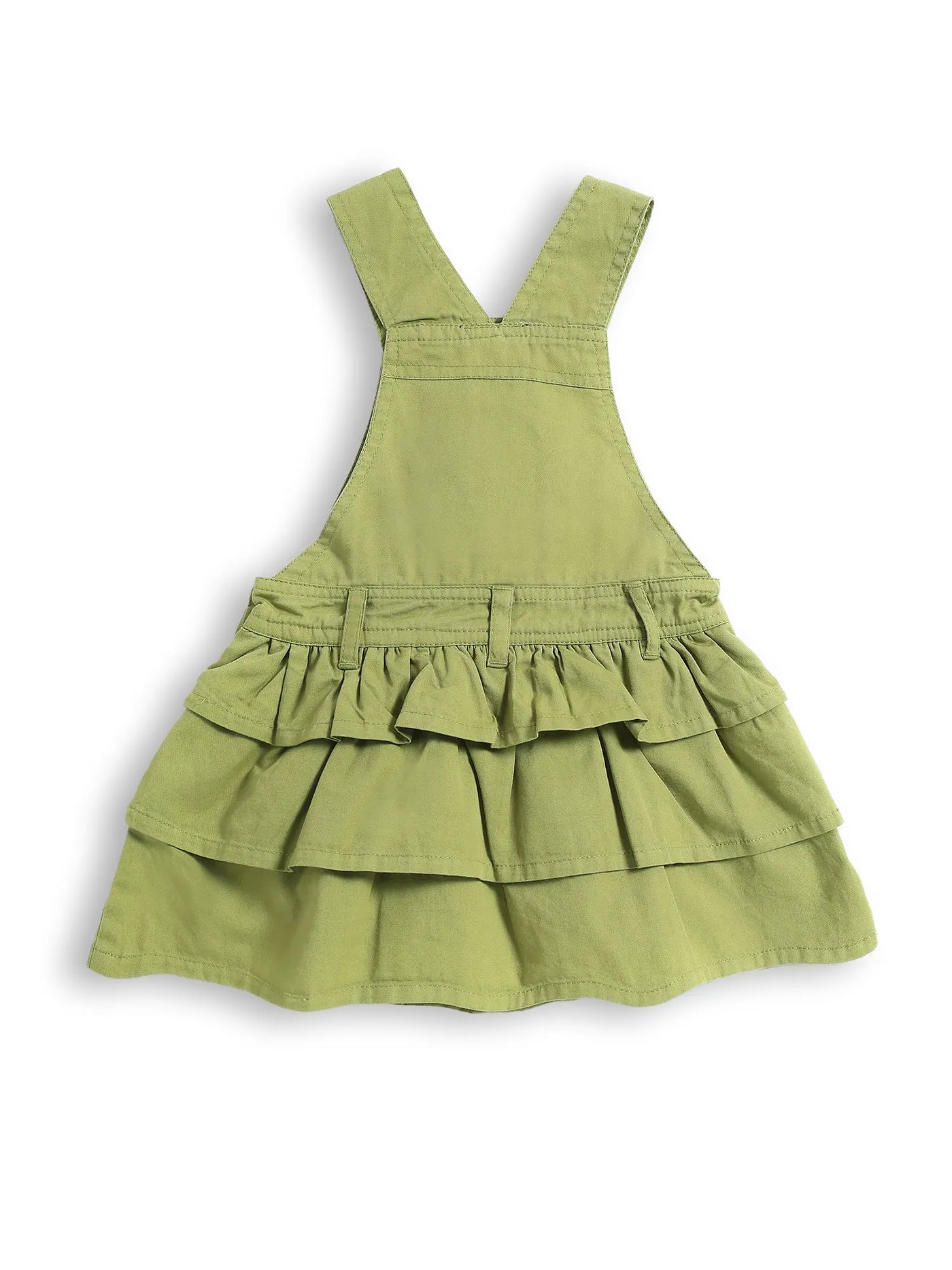 Toddler Girls Cotton Tiered Dungaree Dress – Lilliput World