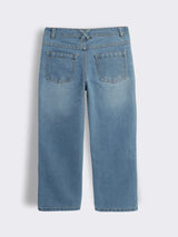 Boys Straight Fit Jeans with Zip Detailing