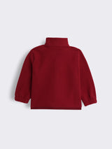 Boys Full Zip Fleece Jacket with Contrast Patch Pocket