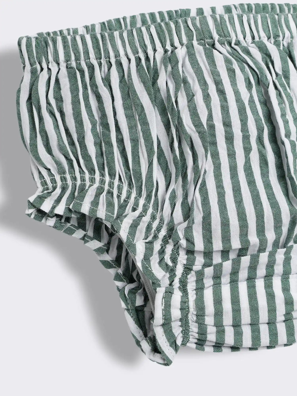 Baby Girls Striped Smocked Cotton Dress with Bloomer