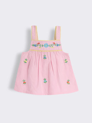 Toddler Girls Cotton Top with Embroidery