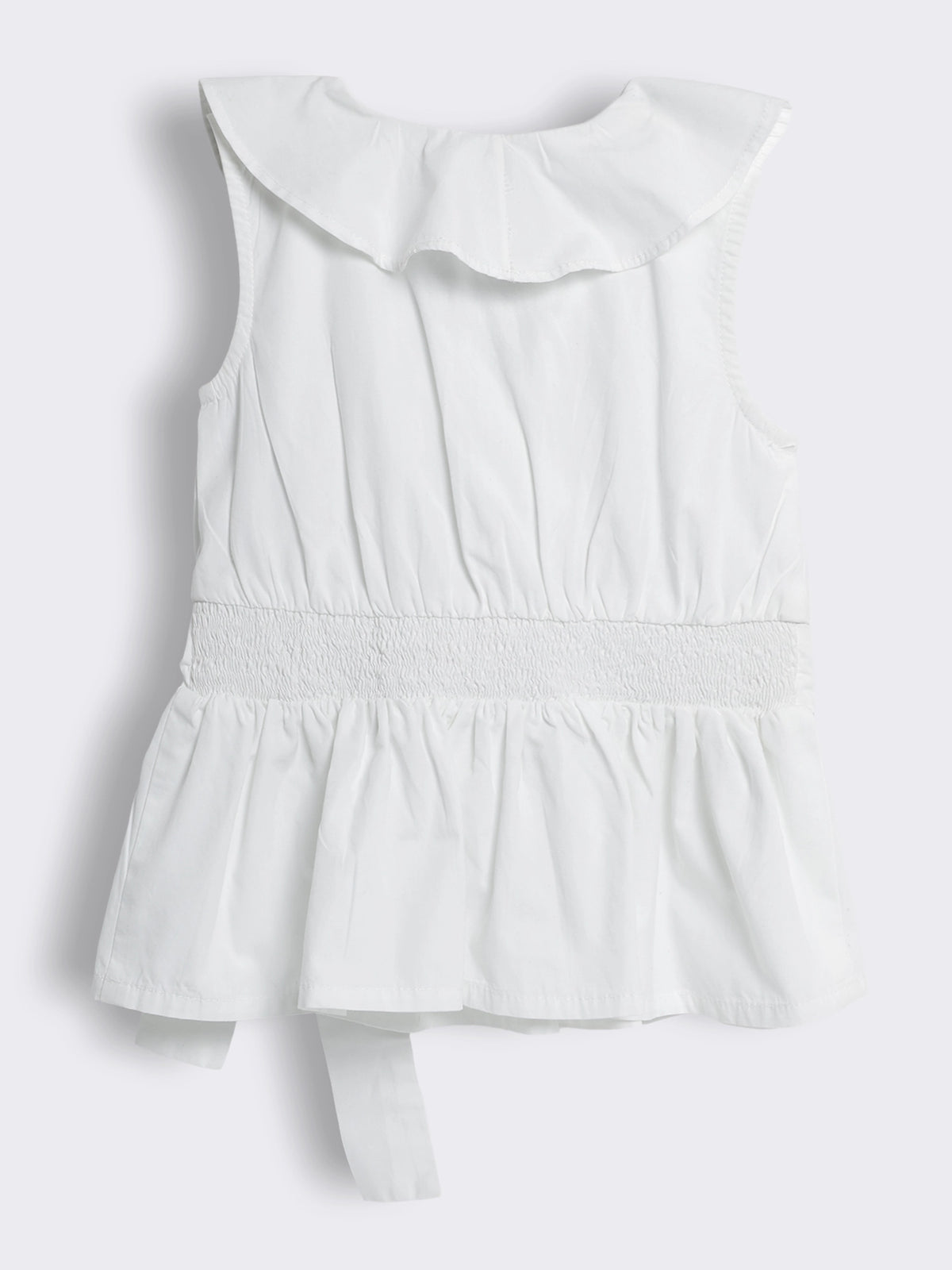 Smocking Li Girls Cotton Sleeveless Frill Top with Smocking – Lilliput World