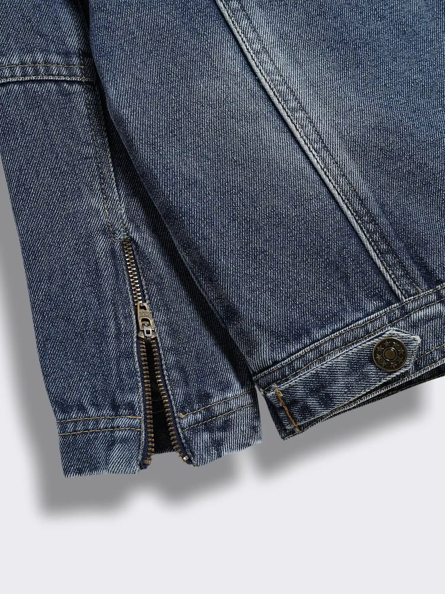 Boys Washed Denim Jacket with Shoulder Yoke and Patch Pockets