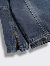 Boys Washed Denim Jacket with Shoulder Yoke and Patch Pockets