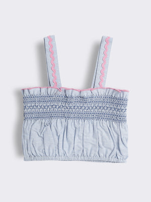 Toddler Girls Smocked Crop Top
