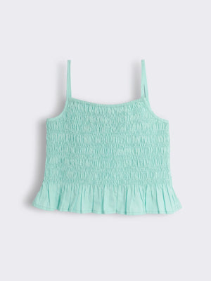 Toddler Girls Smocked Top with Frill