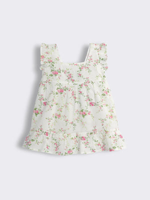 Toddler Girls Cotton Dress with Frills