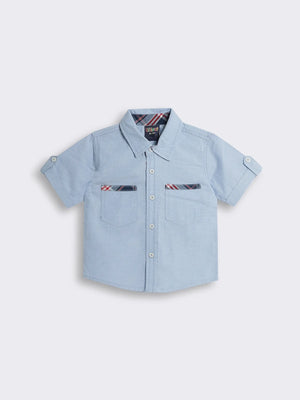 Toddler Boys Organic Cotton Half-Sleeve Shirt with Pockets