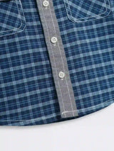 Toddler Boys Cotton Checked Half Sleeve Shirt with Pockets