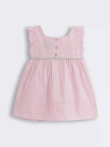 Toddler Girls Knee Length Cotton Dress with Pintucks