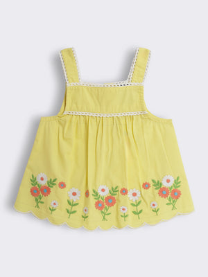 Toddler Girls Embroidered Cotton Top