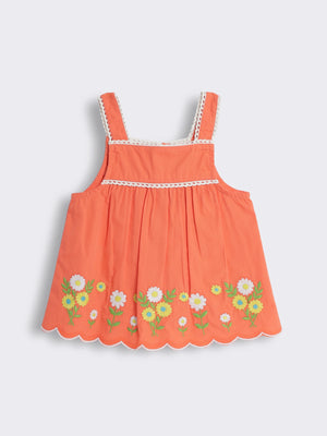 Toddler Girls Embroidered Cotton Top