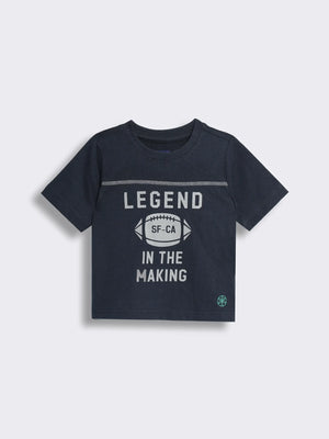 Toddler Boys Half Sleeve Slogan Print T-shirt