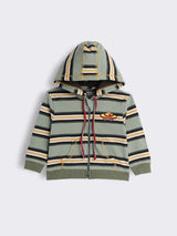 Baby Boys Striped Hooded Sweatshirt and Jogger Pants 2-Piece Outfit Set