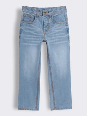 Boys Denim Jeans with Signature Contrast Stitch Detailing