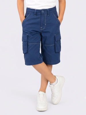 Boys Cotton Bermuda Shorts with Pocket Detailing