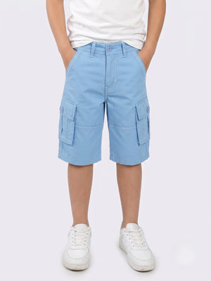 Boys Cotton Bermuda Shorts with Pocket Detailing
