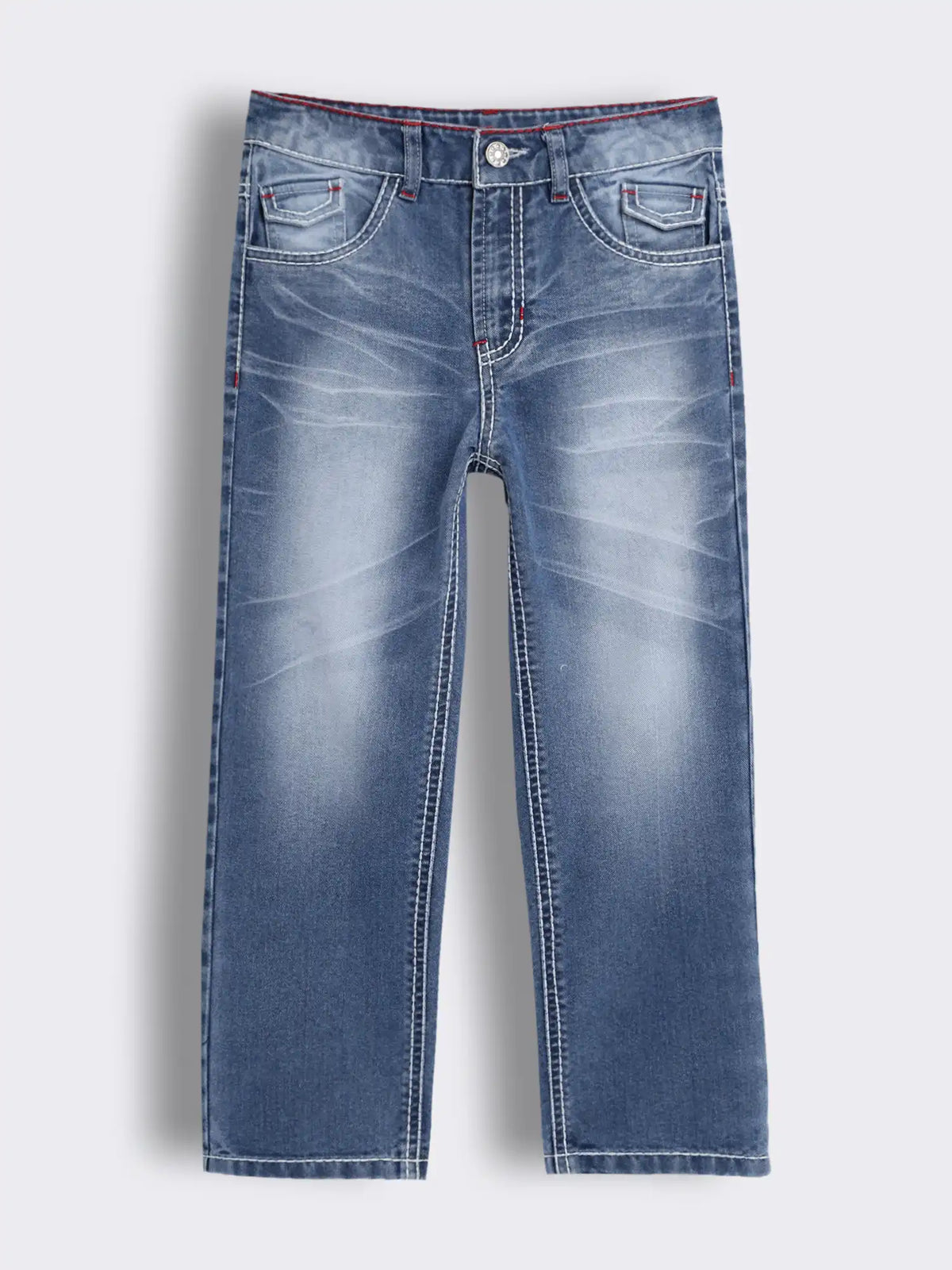 Boys Denim Jeans with Signature Contrast Stitch Detailing