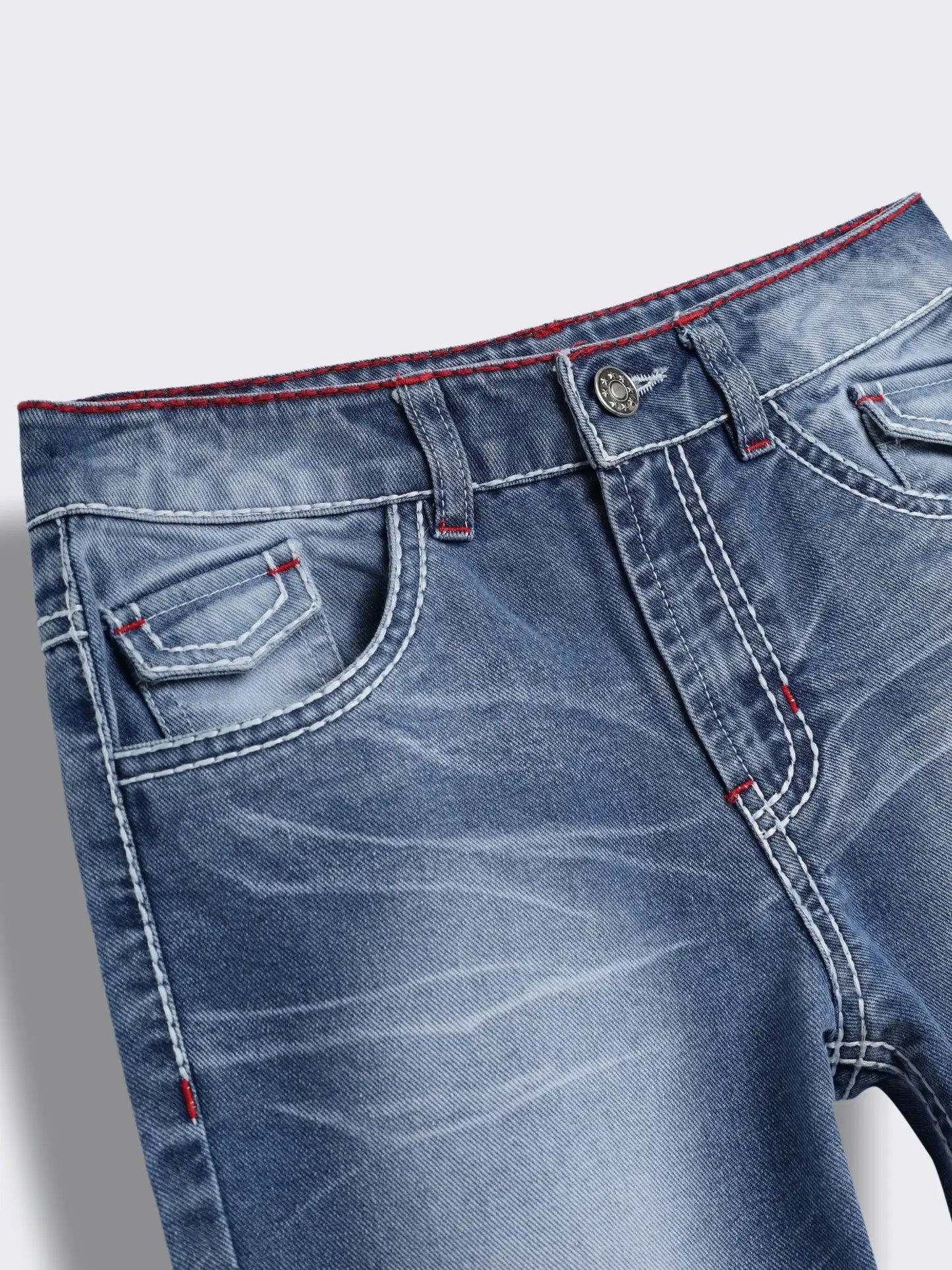 Boys Denim Jeans with Signature Contrast Stitch Detailing
