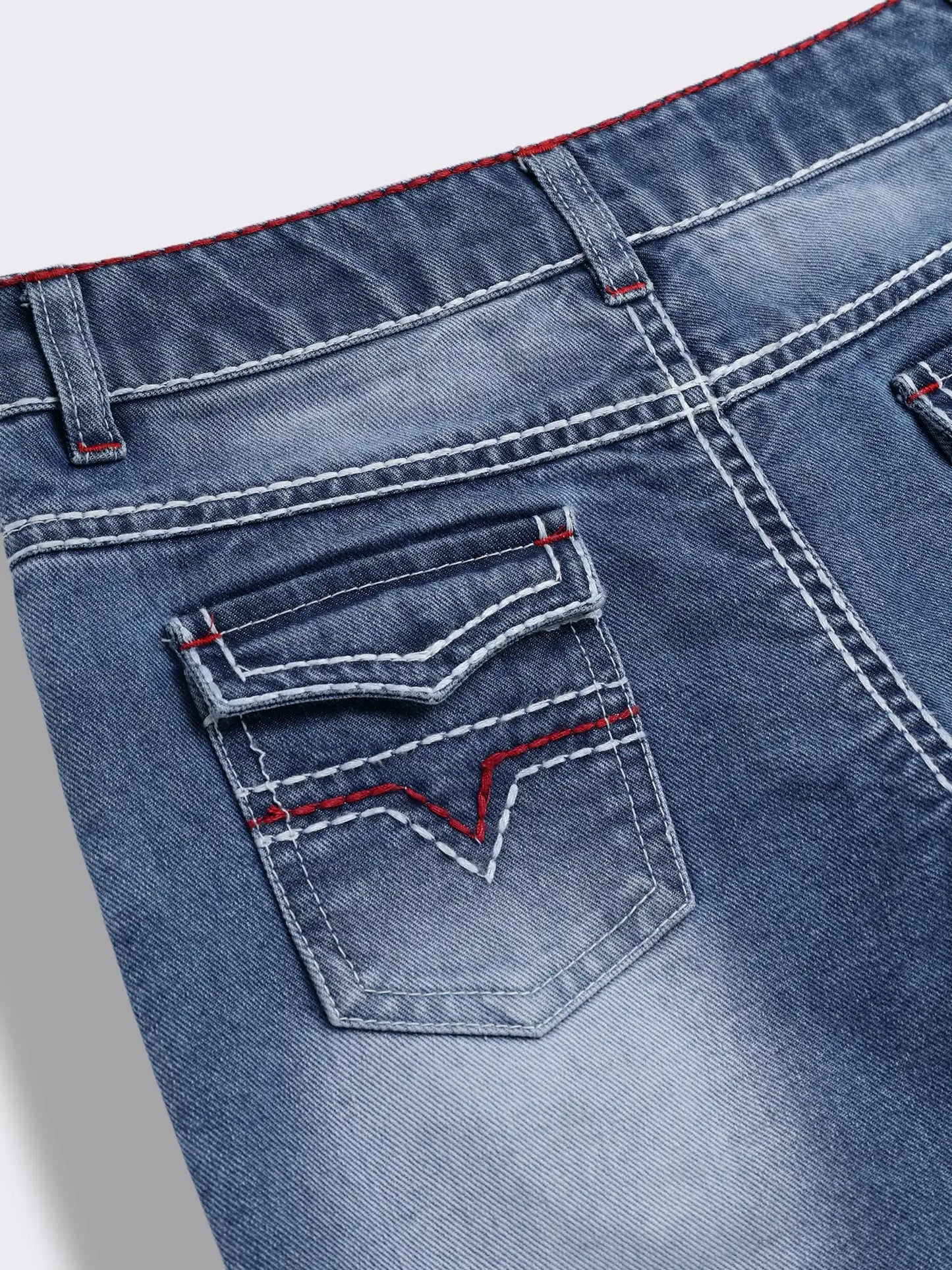Boys Denim Jeans with Signature Contrast Stitch Detailing