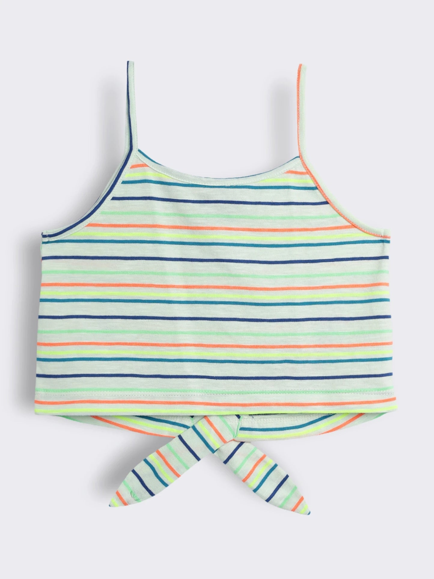 Girls Striped Floral Embroidery Top with Floral Embroidery Washed Denim Shorts 2-Piece Outfit Set