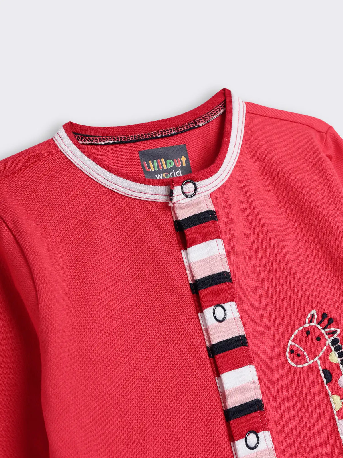 Baby Boys Embroidered Knit Top with Striped Footed Pants and Cap 3-Piece Outfit Set