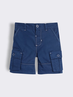 Toddler Boys Cotton Bermuda Shorts with Pocket Detailing