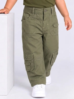 Toddler Boys Wide-leg Trousers with Pocket Detailing