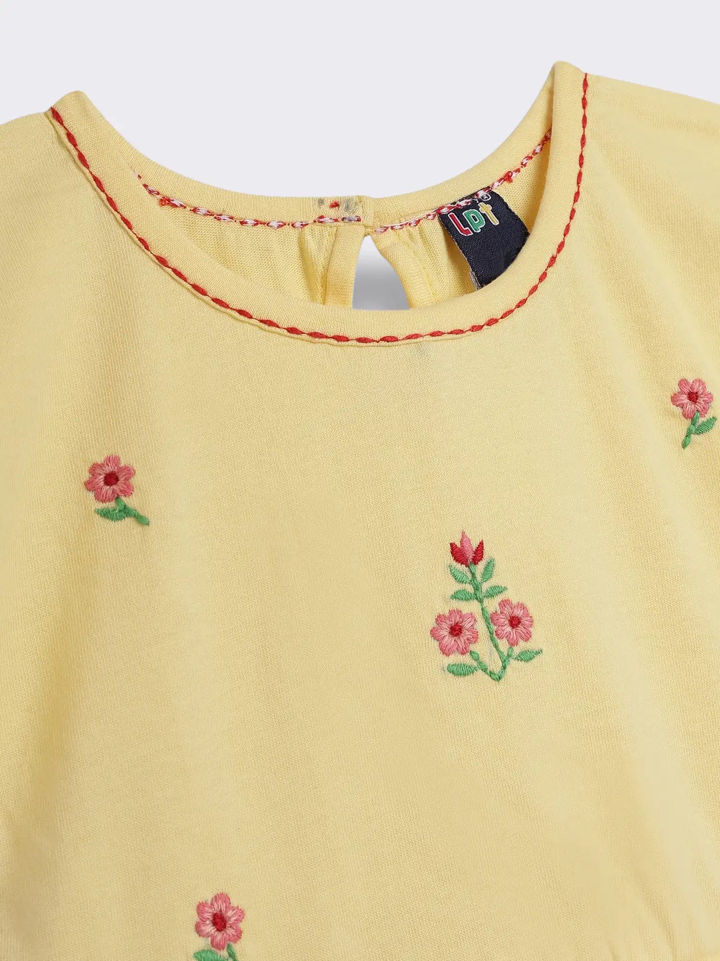 Baby Girls Embroidered Cotton Embroidered Dress with Bloomer