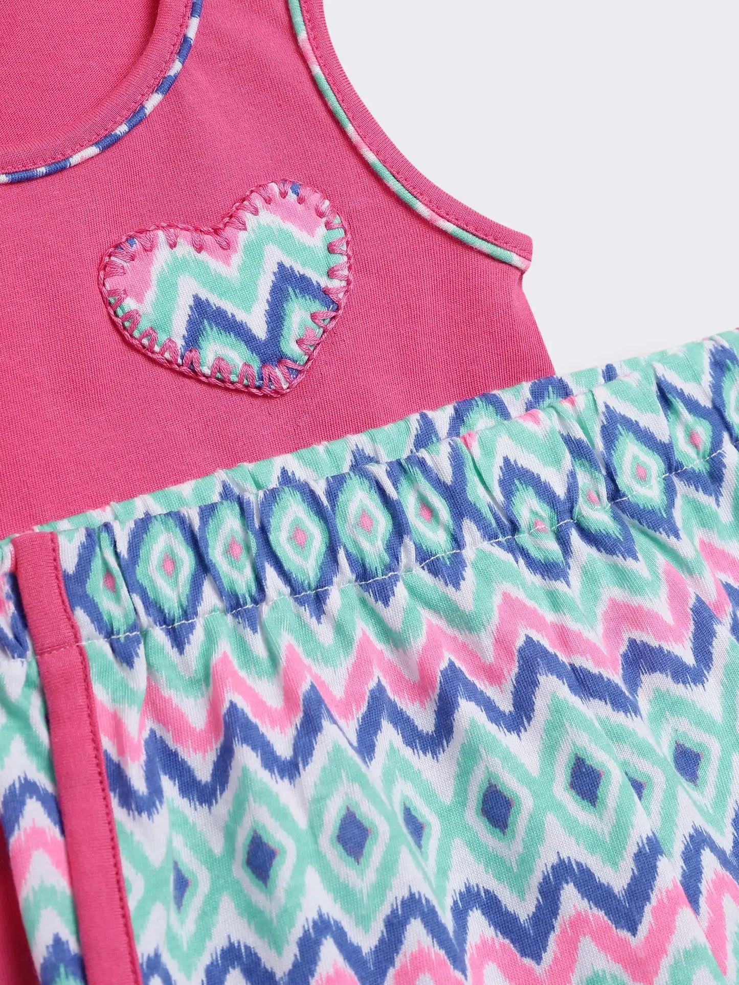 Toddler Girls Cotton Nightwear Set Sleeveless Top with Printed Shorts